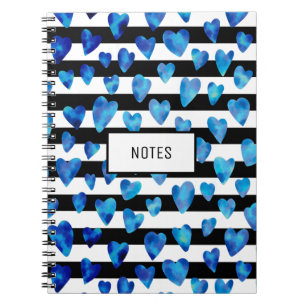 Cuaderno Corazón azul personalizado
