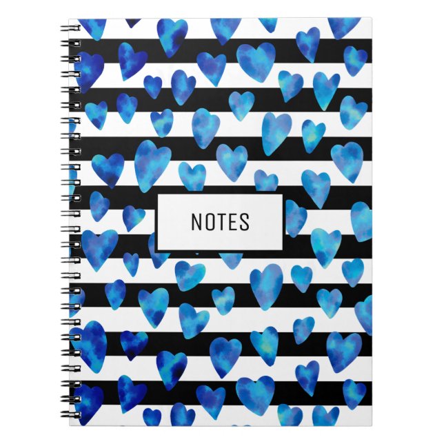 Cuaderno Corazón azul personalizado (Frente)