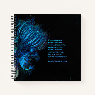 Cuaderno "Corazón azul roto en negro II" e Indifferenza