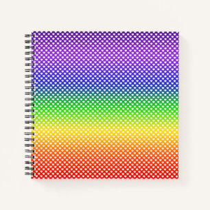 Cuaderno Corazón blanco arco iris