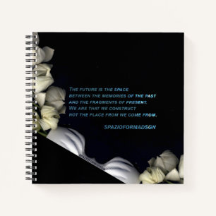 Cuaderno "Corazón blanco en negro desde la luna" & Futuro
