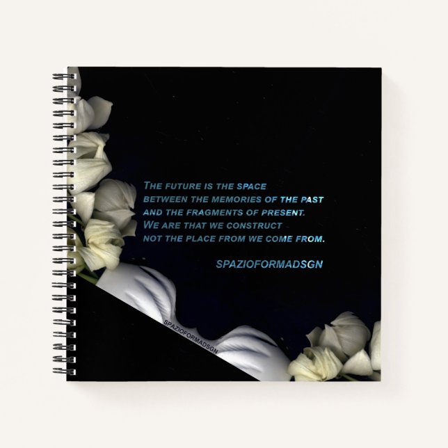 Cuaderno "Corazón blanco en negro desde la luna" & Futuro (Anverso)