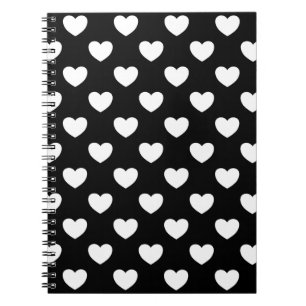 Cuaderno Corazón Blanco Y Negro