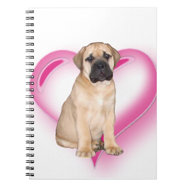 Cuaderno Corazón Bullmastiff (Frente)