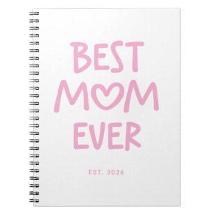 Cuaderno Corazón caprichoso rosa Mejor mamá del mundo