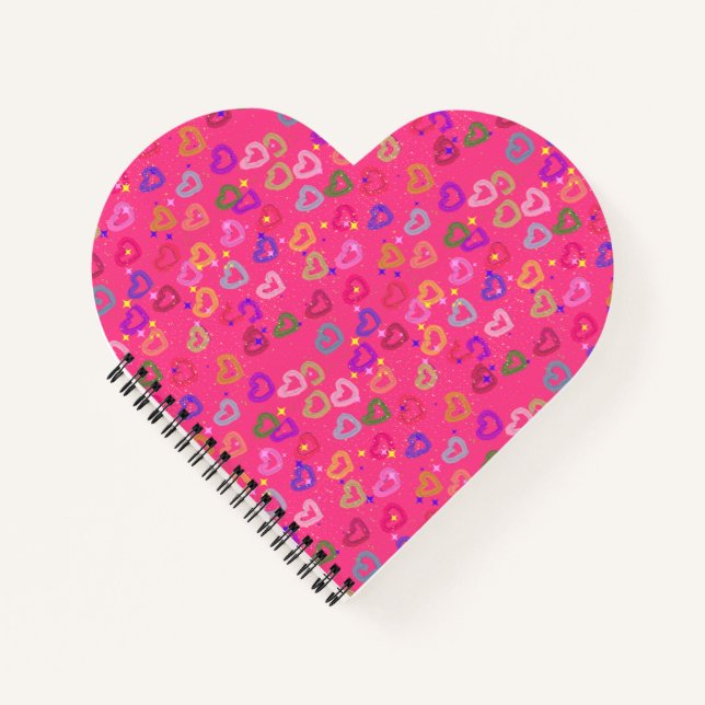 Cuaderno Corazón Colorido Lindo (Anverso)