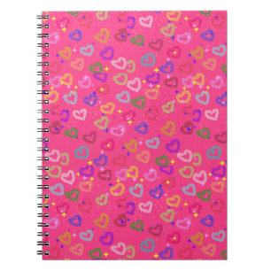 Cuaderno Corazón Colorido Lindo