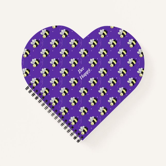 Cuaderno Corazón con forma de abeja bumblebee (Anverso)