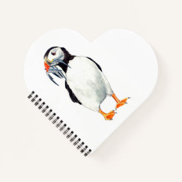 Cuaderno Corazón con forma de frailecillo