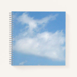Cuaderno Corazón con una foto de las nubes de J
