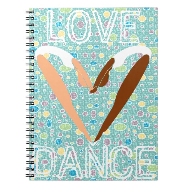 Cuaderno corazón DANZA, AMOR a la danza. (Frente)