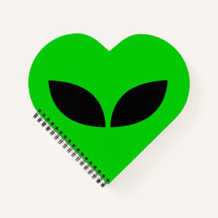 Cuaderno Corazón de amor alienígena protector de papel
