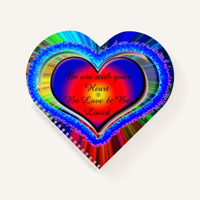 Cuaderno Corazón de amor arcoiris (Anverso)
