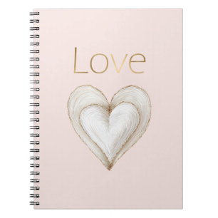 Cuaderno Corazón de Amor de Oro Rosa