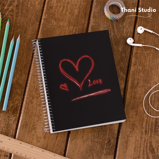 Cuaderno Corazón de amor original dibujado a mano Minimalis (Subido por el creador)