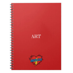 Cuaderno Corazón de Anjelica Rojo