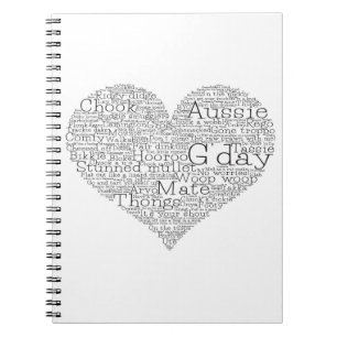 Cuaderno Corazón de argot australiano