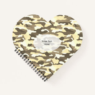 Cuaderno Corazón de camuflaje del desierto