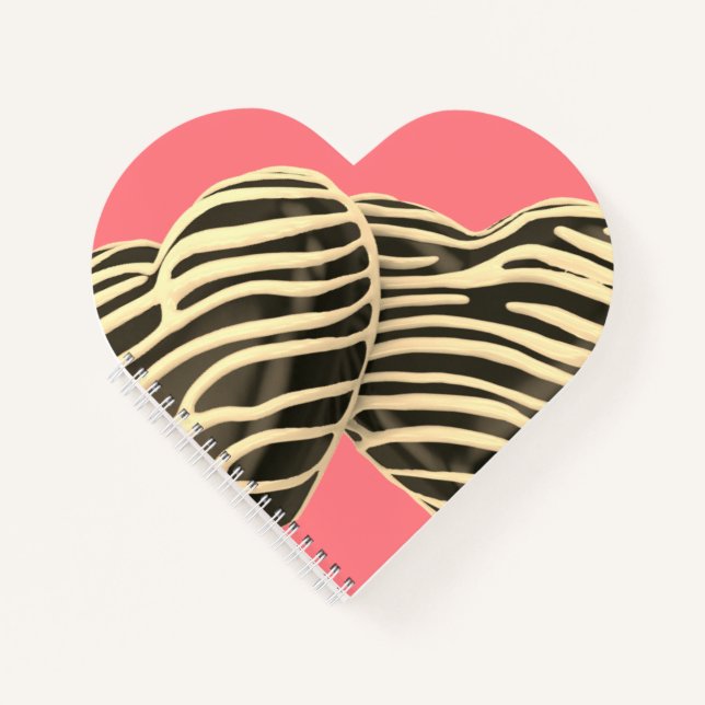 Cuaderno Corazón de caramelo de chocolate rosa dulce lindo (Anverso)