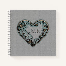 Cuaderno Corazón de cobre antiguo