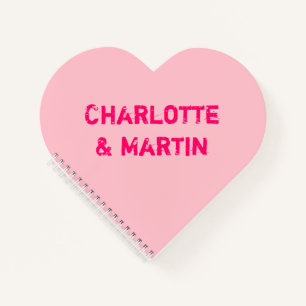 Cuaderno Corazón de conversación rosada