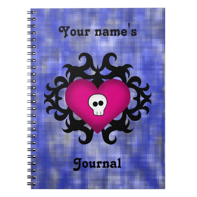 Cuaderno Corazón de cráneo gótico (Frente)