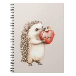 Cuaderno Corazón de Erizo de Crema Amor