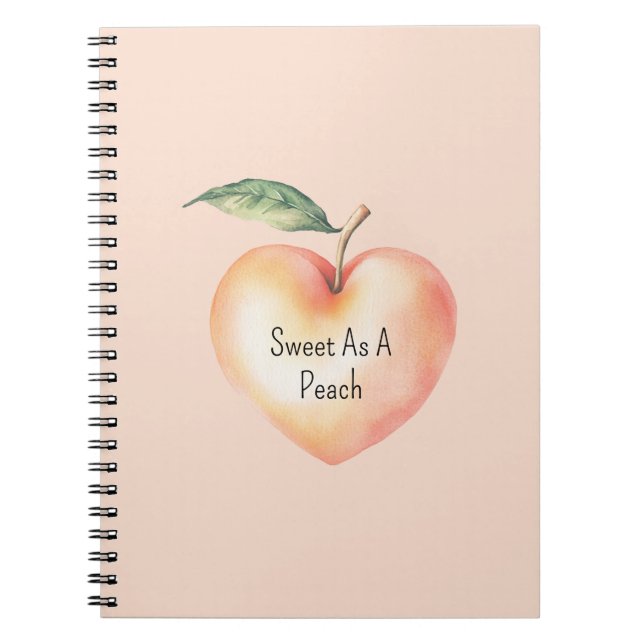 Cuaderno Corazón de Fruta de Melocotón Dulce   (Frente)