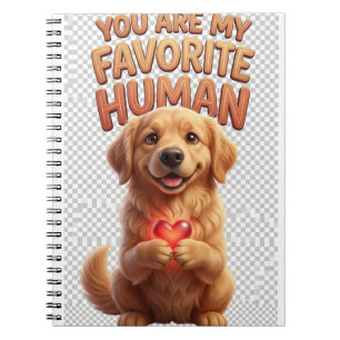 Cuaderno Corazón de Golden Retriever