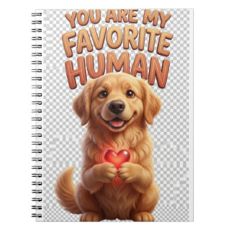 Cuaderno Corazón de Golden Retriever