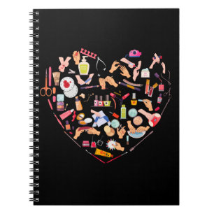 Cuaderno Corazón de herramienta de técnico de uñas de Manic