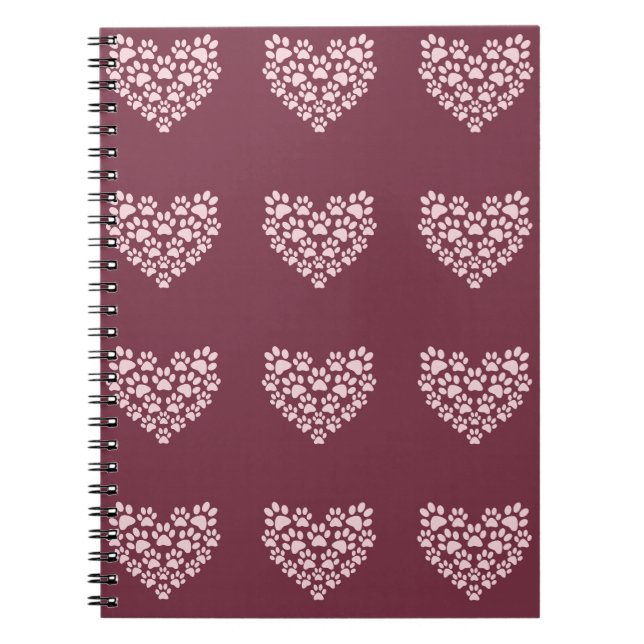 Cuaderno Corazón de huella de tracción (Frente)