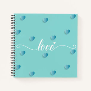 Cuaderno Corazón de la caligrafía de amor romántico