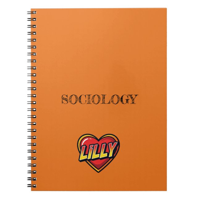 Cuaderno Corazón de Lilly Naranja (Frente)