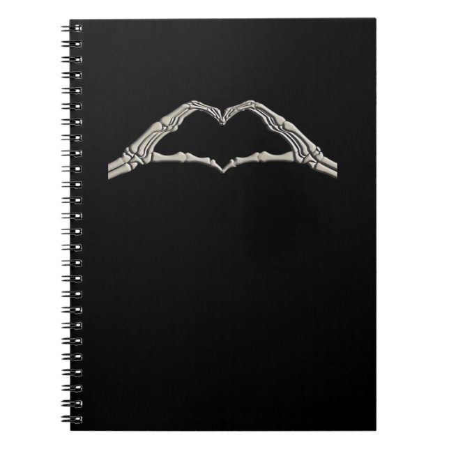 Cuaderno Corazón de manos óseas activo (Frente)