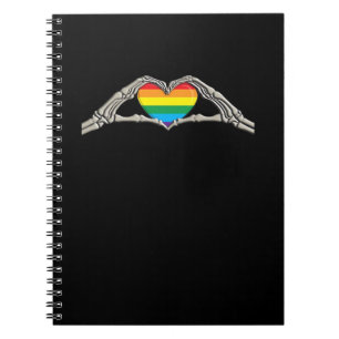 Cuaderno Corazón de manos óseas activo