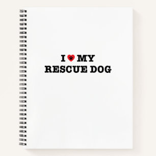 Cuaderno Corazón de mi perro de rescate