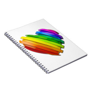 Cuaderno Corazón de orgullo de SlipperyJoe en forma de bril