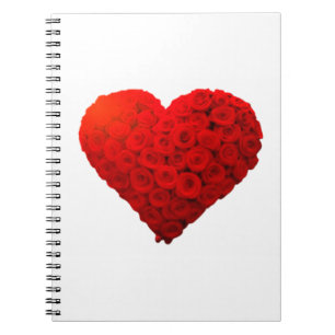 CUADERNO CORAZÓN DE ROSAS
