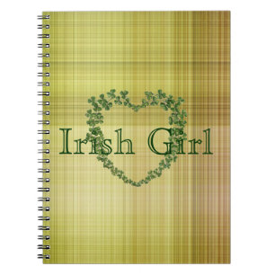 Cuaderno Corazón de trébol de niña irlandesa