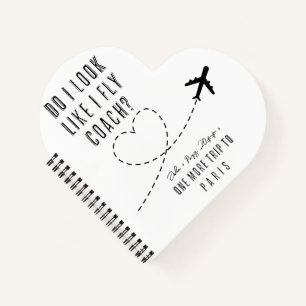 Cuaderno Corazón ¿De verdad parezco que vuelo en clase econ
