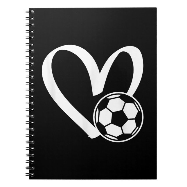 Cuaderno Corazón del balón de fútbol (Frente)