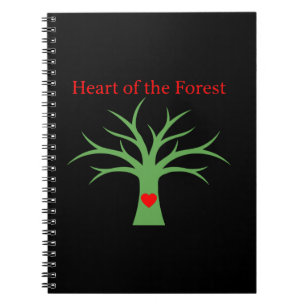 Cuaderno Corazón del Bosque Árbol del Amor Minimalista de