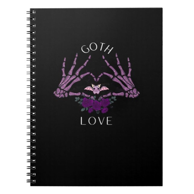 Cuaderno Corazón del esqueleto del Gótico de embriaguez (Frente)