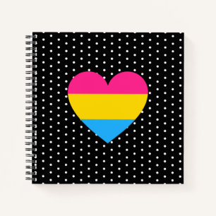 Cuaderno Corazón del orgullo LGBT pansexual