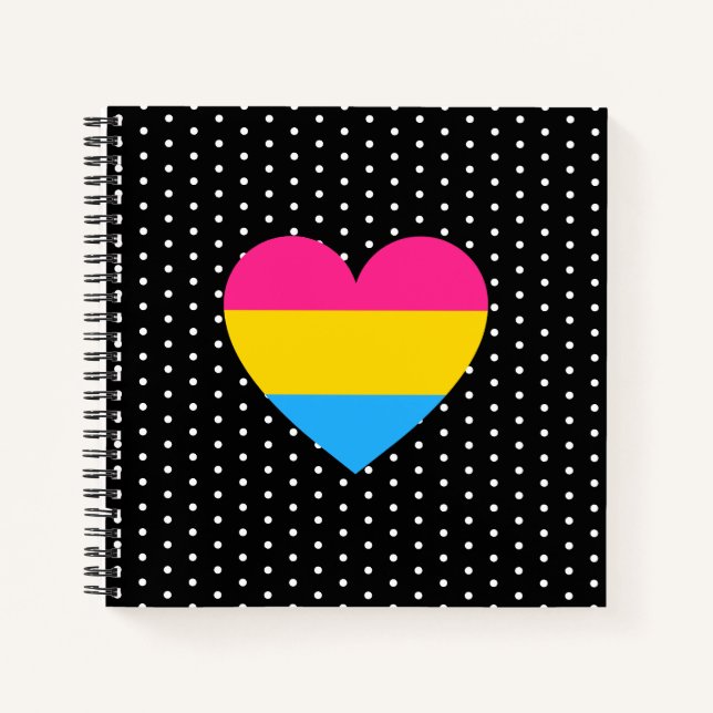 Cuaderno Corazón del orgullo LGBT pansexual (Anverso)