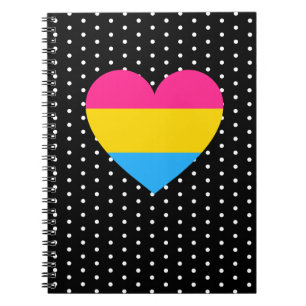Cuaderno Corazón del Orgullo Pansexual