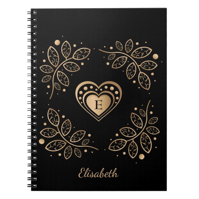 Cuaderno Corazón dorado (Frente)