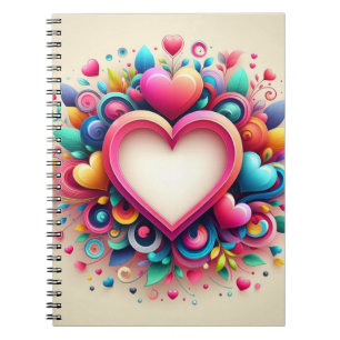 Cuaderno Corazón El día de San Valentín colorido