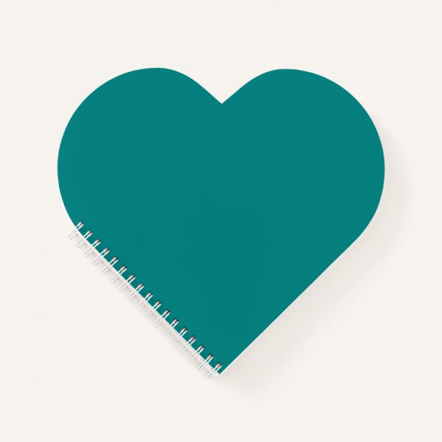 Cuaderno Corazón en forma de Teal (Anverso)